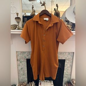 Anthropologie Amber colored romper